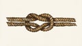 Hand drawn square knot