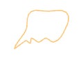 Hand Drawn Squiggle Crayon Speech Bubble Royalty Free Stock Photo