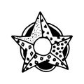 Hand Drawn star doodle. Sketch style icon. Isolated on white background. Zentangle design. Vector illustration. Ornate stars with