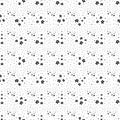 Seamless pattern with black stars on a white background. Starry vector illustration. Black and White cosmic wallpaper. Royalty Free Stock Photo