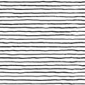 Hand drawn stripe seamless pattern, doodle black and white lines backgrounds. Stock vector illustration.
