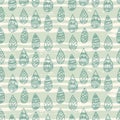 Hand drawn stripped grunge abstract seamless pattern with doodle rain drops.