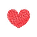 Hand drawn style heart vector, love concept Royalty Free Stock Photo