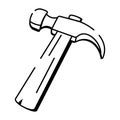 A hand drawn style icon showing craft hammer Royalty Free Stock Photo