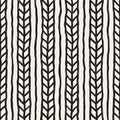 Hand drawn style seamless pattern. Abstract geometric tiling background in black and white. Vectorline lattice Royalty Free Stock Photo