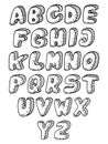 Hand drawn style Vector Alphabet letters & number