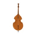 Hand drawn style vector illustraction of musical instrument -Double Bass, Contrabass Royalty Free Stock Photo