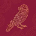 Stylized patterned parrot