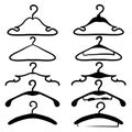 Hand drawn suit hanger icon illustration vector doodle