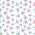 Hand drawn summer butterflies seamless pattern. Perfect print for T-shirt, stationery, textile and fabric. Doodle background for