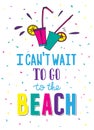 Hand drawn summer poster with quote Royalty Free Stock Photo