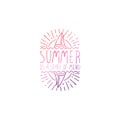 Hand Drawn Summer Slogan Isolated on White. Summer is a State of Mind