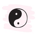 A hand-drawn symbol of Chinese philosophy. Yin and yang.