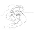 Hand drawn scrawl sketch. Abstract scribble, chaos doodle. Vector illustration Isolated on white background Royalty Free Stock Photo