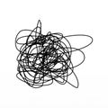 Hand Drawn Tangle Thread Sketch Spherical Abstract Scribble Shape