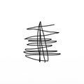 Hand Drawn Tangle Thread Sketch Spherical Abstract Scribble Shape