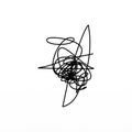 Hand Drawn Tangle Thread Sketch Spherical Abstract Scribble Shape