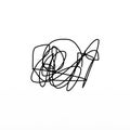 Hand Drawn Tangle Thread Sketch Spherical Abstract Scribble Shape