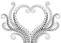 Hand Drawn Tentacle Illustrations vector Royalty Free Stock Photo