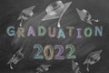 Graduation 2022. Chalkboard illustration.
