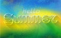 Hand drawn text HELLO SUMMER lettering Royalty Free Stock Photo