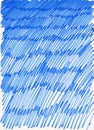 Hand drawn texture. Abstract striped doodle style. Outline drawing. Classic blue and white background. Graphic sketch. Pattern. Fo