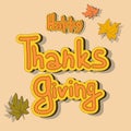 Hand drawn Thanksgiving card.