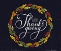 Thanksgiving vector calligraphy