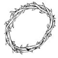 Hand drawn of Thorn Crown-Vector drawn Royalty Free Stock Photo
