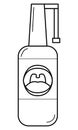 Hand drawn throat spray.Remedy for the treatment of infection in the nasopharynx