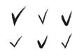 Hand drawn tick mark collection - vector check symbol set