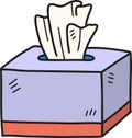 Hand Drawn tissue box illustration Royalty Free Stock Photo