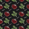 Hand drawn tomato pattern.