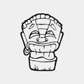 Hand Drawn Totem Face Symbol