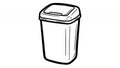Hand Drawn Trash Can Isolated on White Background Illustration Garbage Container Waste Bin Disposal Cleanliness Concept Royalty Free Stock Photo