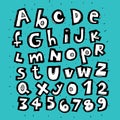 Hand Drawn Trendy Alphabet