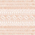 Hand Drawn Tribal Boho Seamless Pattern. Ethnic Geometric Vector Print. Royalty Free Stock Photo