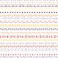 Hand drawn tribal seamless background in a warm earth color palette