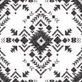 Hand drawn tribal seamless pattern