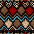 Hand drawn tribal seamless pattern Royalty Free Stock Photo