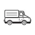 Hand drawn truck illustration white background Royalty Free Stock Photo