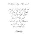 Vector Calligraphy Alphabet. Exclusive Letters. Decorative handwritten brush font for Wedding Monogram, Logo, Invitation