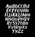 Hand drawn typeface set. Typography alphabet vector illustration Royalty Free Stock Photo