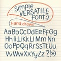 Hand drawn typeset