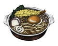 Hand drawn udon Japanese cuisine