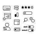 Hand Drawn UI UX Elements Collection Set of Sketch Style Interface Icons Royalty Free Stock Photo
