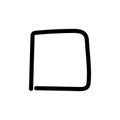 Hand drawn unchecked checkbox icon with simple square style for ui design elements Royalty Free Stock Photo
