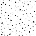 Hand drawn unusual circle polka seamless pattern