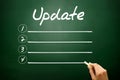 Hand drawn Update blank list concept on blackboard Royalty Free Stock Photo