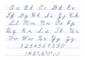 Hand drawn uppercase calligraphic alphabet and